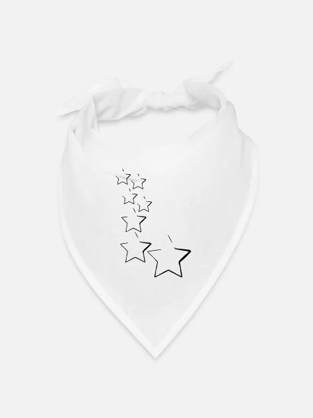 sterne - Bandana Dreieckstuch - Weiß