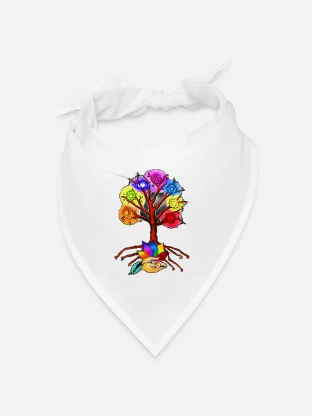 Chakra - Bandana Dreieckstuch - Weiß