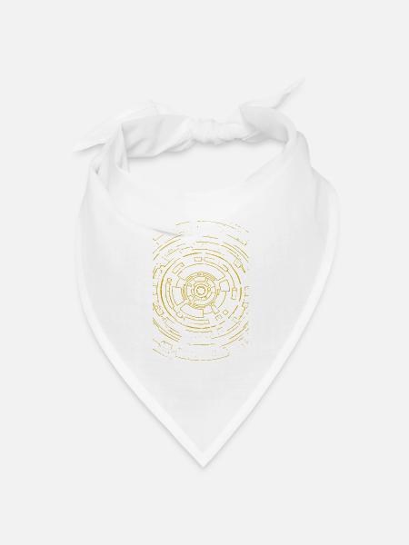 TechRadar Kreisdesign - Bandana Dreieckstuch - Weiß