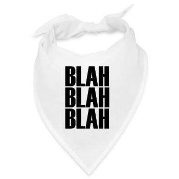blah blah blah POP - Bandana Dreieckstuch - Weiß - Vorne