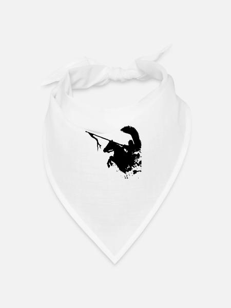 HUSSAR SCHWARZ - Bandana Dreieckstuch - Weiß
