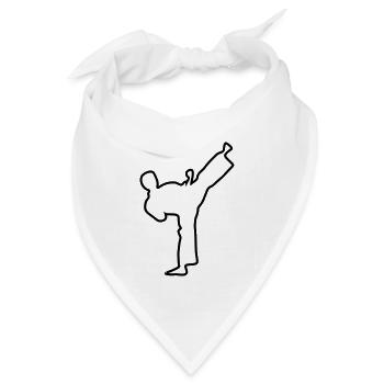 karate - Bandana Dreieckstuch - Weiß - Vorne