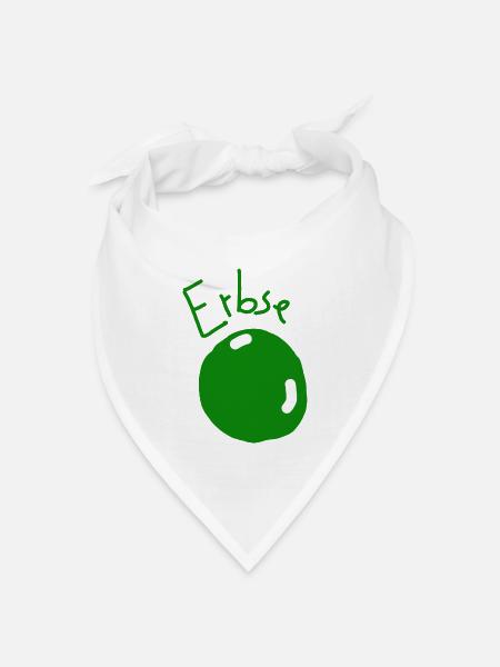 Erbse - Bandana Dreieckstuch - Weiß