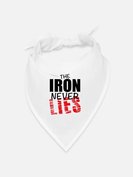 The Iron never LIES - Bandana Dreieckstuch - Weiß