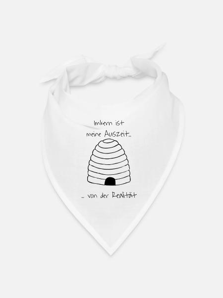 Imkern ist meine Auszeit... - Bandana Dreieckstuch - Weiß