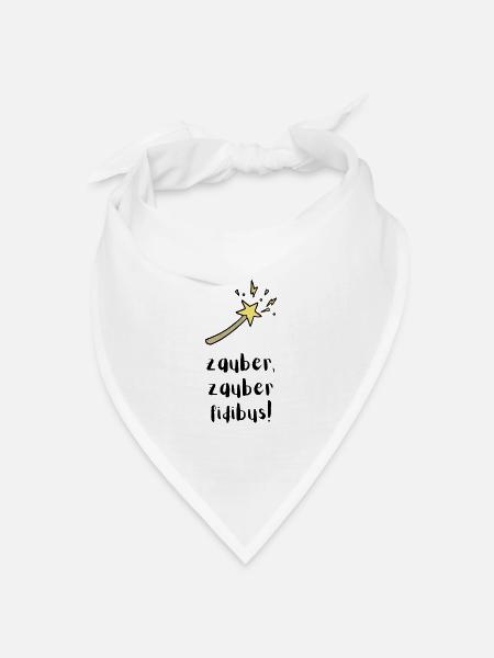 zauber zauber fidibus - Zaubern - Hexenspruch - - Bandana Dreieckstuch - Weiß