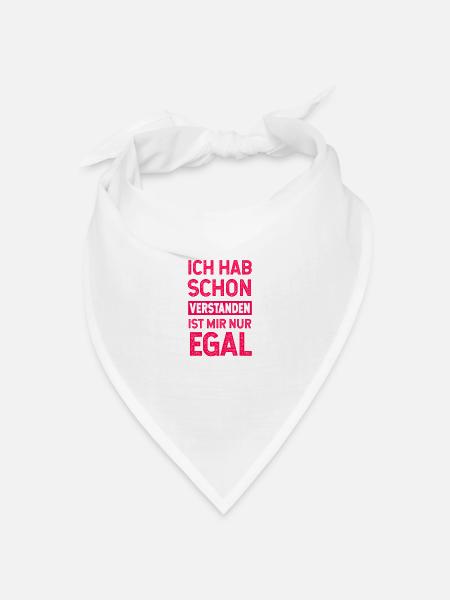 keine Lust egal lustige sprüche, lustige, humor - Bandana Dreieckstuch - Weiß