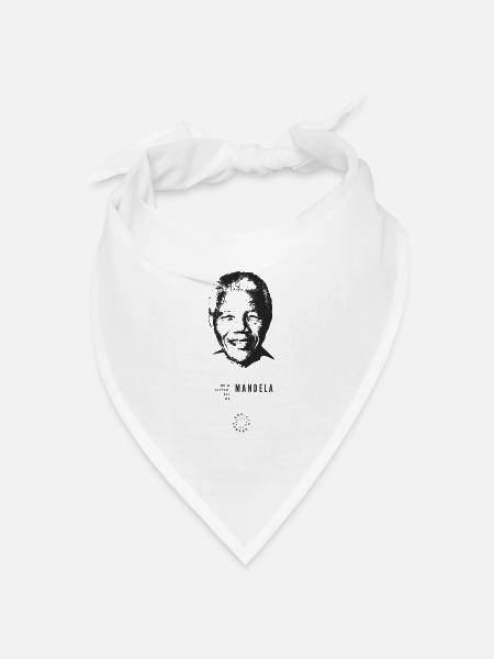 Be al little bit of Mandela - Bandana Dreieckstuch - Weiß