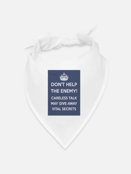 KEEP CALM FEIND - Bandana Dreieckstuch - Weiß