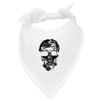 Reisen (Die Reise - Puzzle) - Bandana Dreieckstuch - Weiß - Vorne