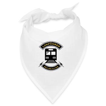Lokführer Eisenbahn Zug Geschenk Geschenkidee - Bandana Dreieckstuch - Weiß - Vorne