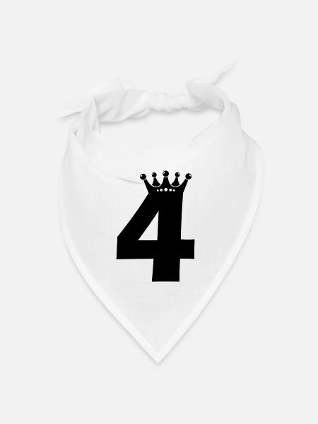 4 krone - Bandana Dreieckstuch - Weiß