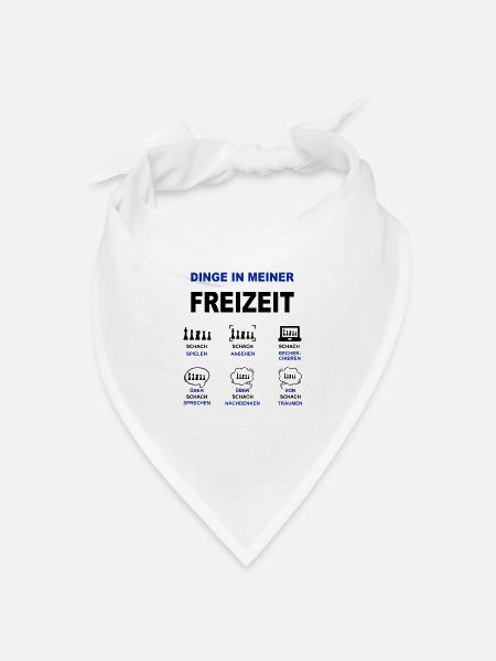 Schach Schachfigur Brettspiel Schachspieler Design - Bandana Dreieckstuch - Weiß