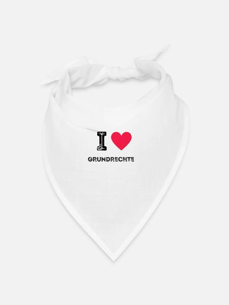 Grundrechte Grundgesetz Politik widerstand demo - Bandana Dreieckstuch - Weiß