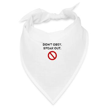 Grundrechte Demokratie Verbot Zensur Freiheit - Bandana Dreieckstuch - Weiß - Vorne
