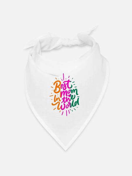 Beste Mutter der Welt - Bandana Dreieckstuch - Weiß