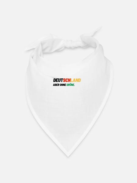 Deutschland Politik Konservativ wahl grün demo - Bandana Dreieckstuch - Weiß
