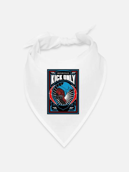 Motorcycles Kick Only - Bandana Dreieckstuch - Weiß