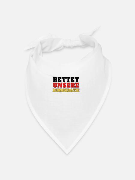 Demokratie Freiheit Grundrechte wahl politik - Bandana Dreieckstuch - Weiß