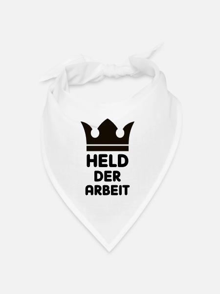 Held der Arbeit - Bandana Dreieckstuch - Weiß