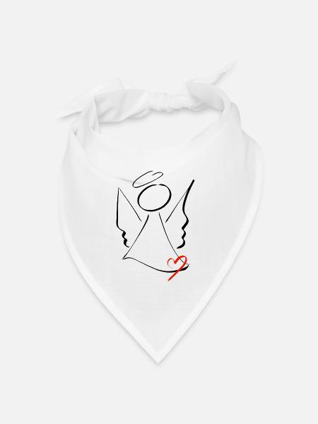 Schutzengel - Bandana Dreieckstuch - Weiß