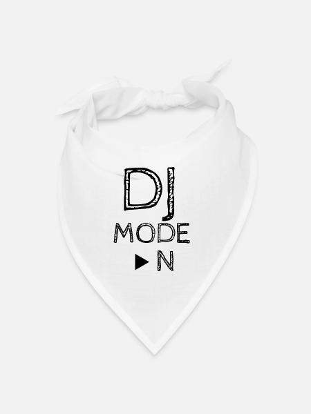 DJ-Modus auf - Bandana Dreieckstuch - Weiß