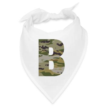 Tarnbuchstabe B - Bandana Dreieckstuch - Weiß - Vorne