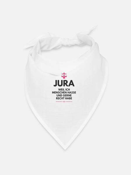 Law Jura Student Uni Gericht Anwalt - Bandana Dreieckstuch - Weiß