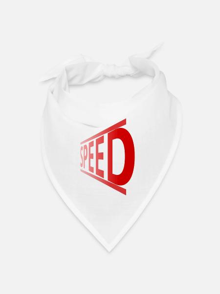 Geschwindigkeit - Bandana Dreieckstuch - Weiß