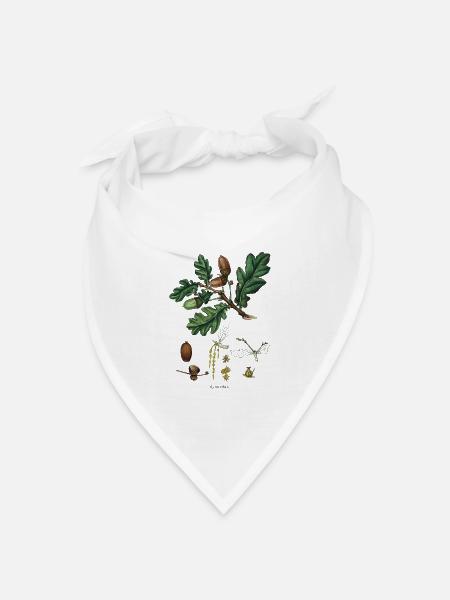 Eiche - Bandana Dreieckstuch - Weiß
