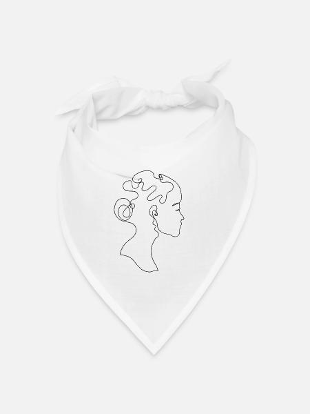 Lineart Woman - Bandana Dreieckstuch - Weiß