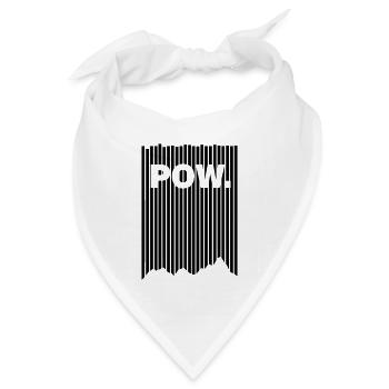 Pulverschnee - Neuschnee - Pow - Powder - Berge - Bandana Dreieckstuch - Weiß - Vorne