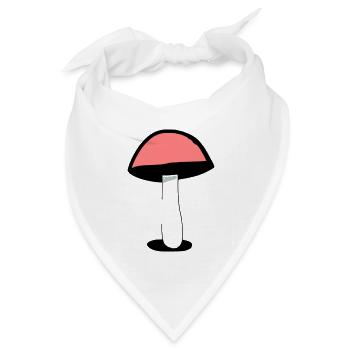 Pilz Pilze Giftpilze Mykologie erdig Vektor 3 - Bandana Dreieckstuch - Weiß - Vorne