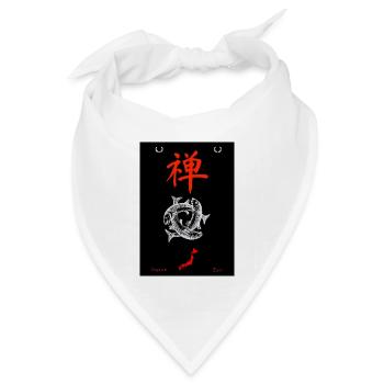 Japanisch - Bandana Dreieckstuch - Weiß - Vorne