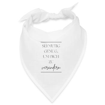POSITIVE EINSTELLUNG MINDSET Motivation - Bandana Dreieckstuch - Weiß - Vorne