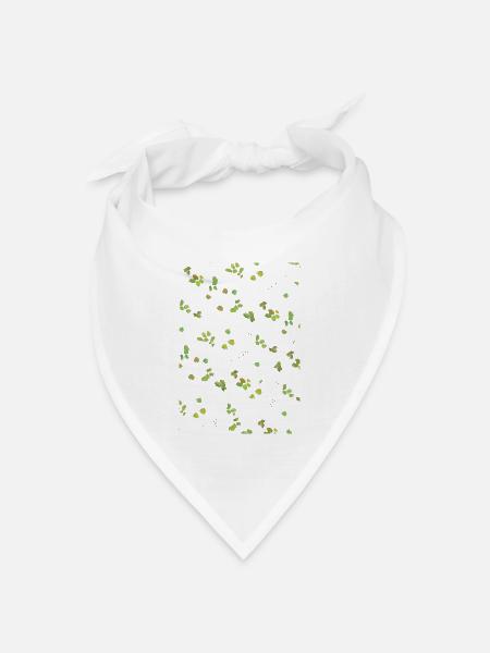 Herbstblätter Sommerblätter Muster - Bandana Dreieckstuch - Weiß