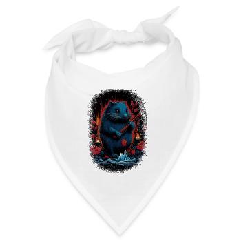 quote animal welfare fun beavers cool animal - Bandana Dreieckstuch - Weiß - Vorne