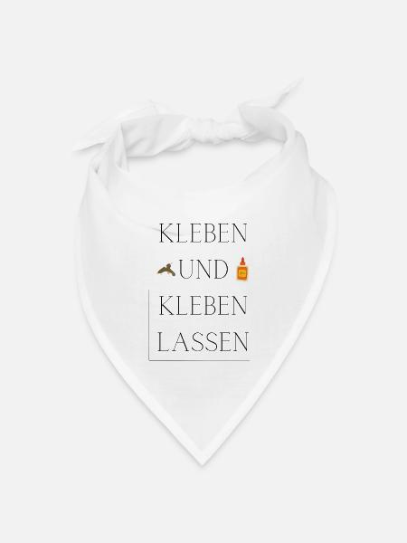 Kleben und kleben lassen - Bandana Dreieckstuch - Weiß