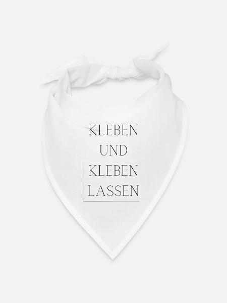 Kleben und Kleben lassen - Bandana Dreieckstuch - Weiß