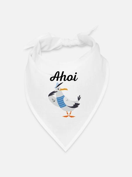 Ahoi - Bandana Dreieckstuch - Weiß