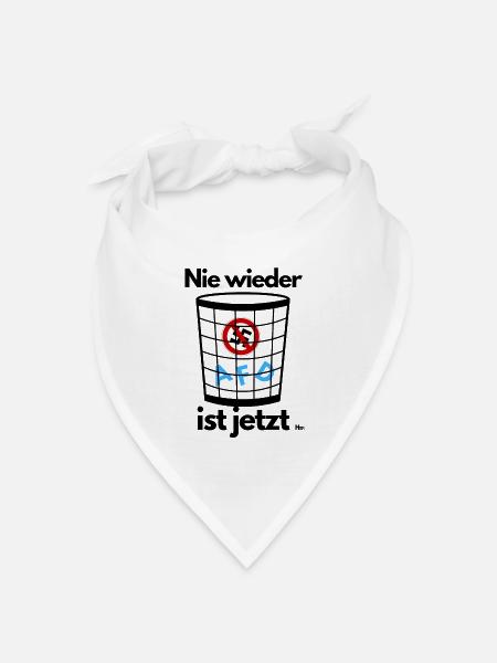 Nie wieder ist jetzt - Bandana Dreieckstuch - Weiß