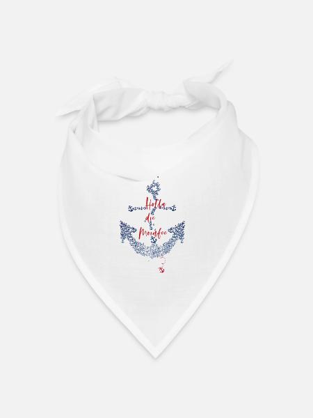 Anker Holla die Moinfee - Bandana Dreieckstuch - Weiß