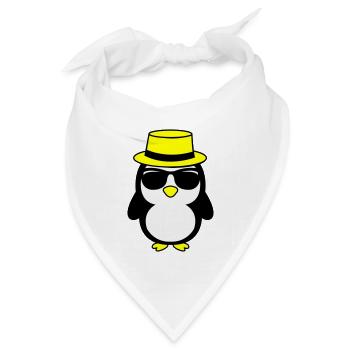 cool pinguin 02 - Bandana Dreieckstuch - Weiß - Vorne
