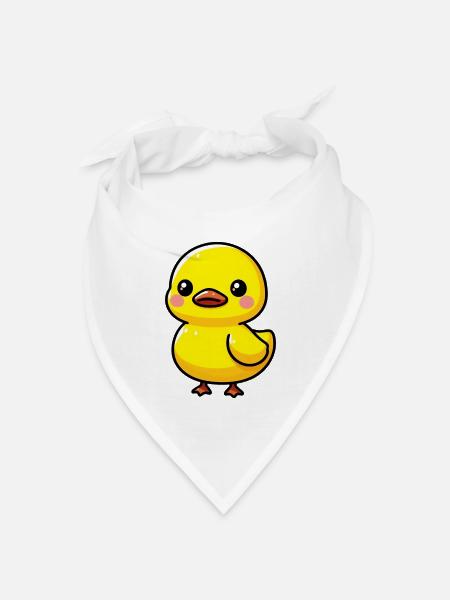 Ente Ente Ente Ente Ente - Bandana Dreieckstuch - Weiß