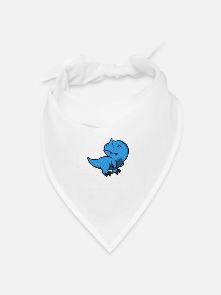 Rex Blue Cute - Bandana Dreieckstuch - Weiß