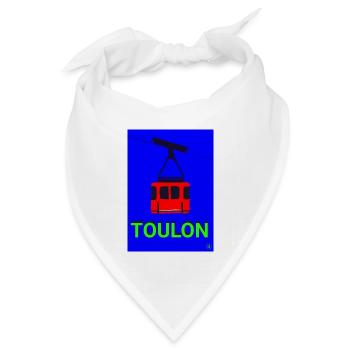 Seilbahn von Toulon - Bandana Dreieckstuch - Weiß - Vorne