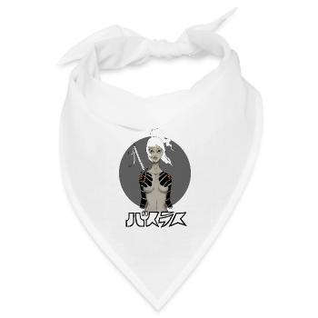 Samurai Girl - Bandana Dreieckstuch - Weiß - Vorne
