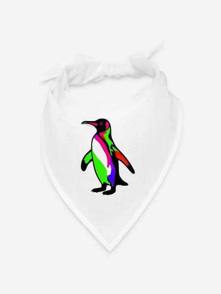 Pinguin - Bandana Dreieckstuch - Weiß
