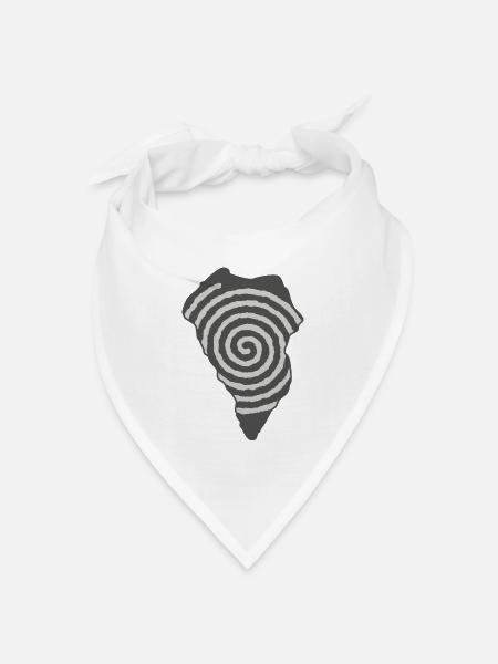 La Palma Spiralzeichnung La Isla Bonita Umriss - Bandana Dreieckstuch - Weiß