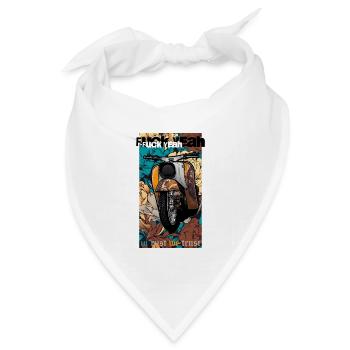 Schwalbe Tuning (gelb / Rost) // Illustration - Bandana Dreieckstuch - Weiß - Vorne